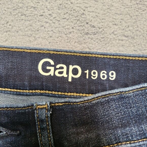Gap 1969 Jeans Womens Size 25 Blue True Skinny Distressed Stretch Denim - Picture 3 of 12